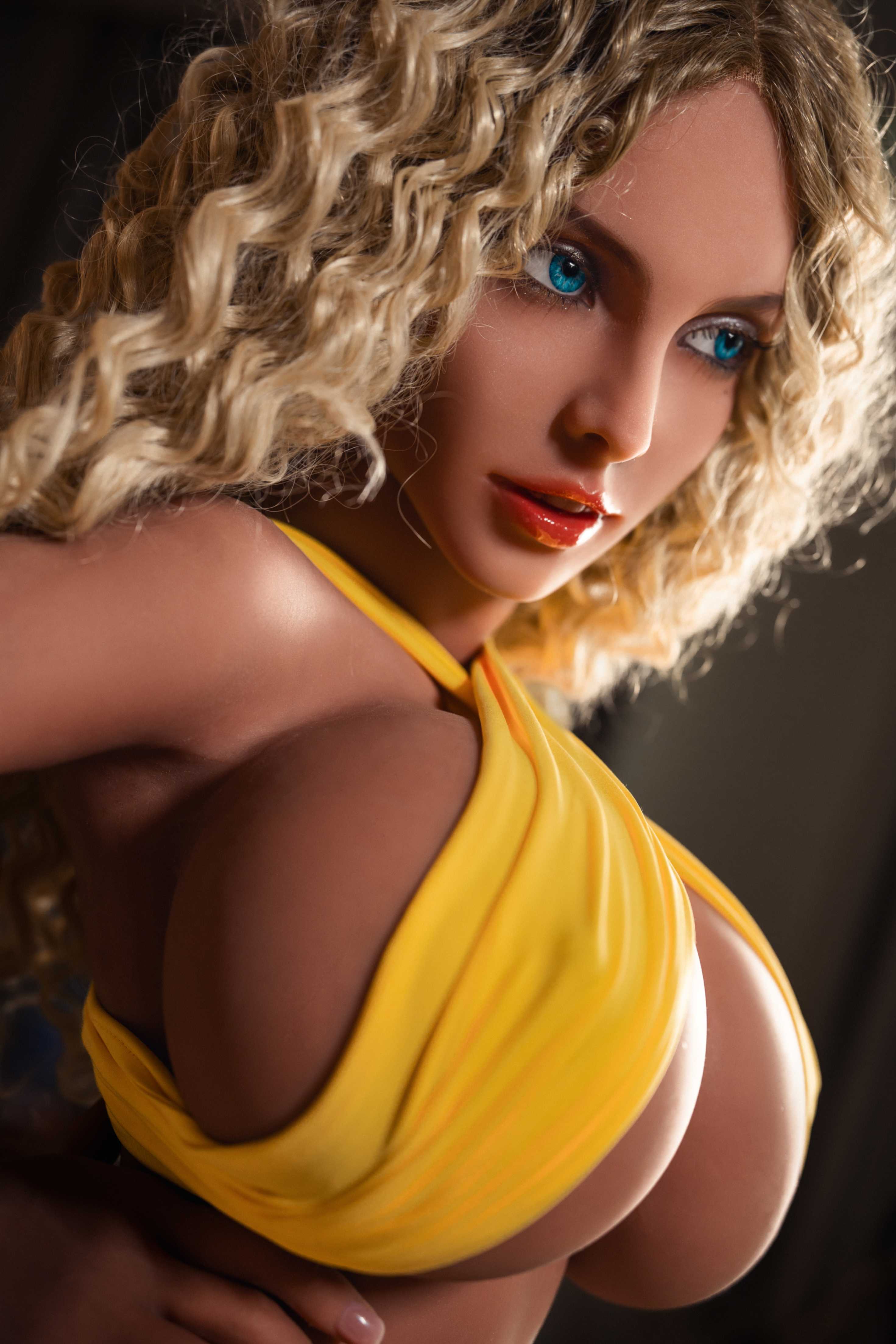 Abigail Blonde Hair Sexy Mini BBW Tan Sex Doll NakeDoll